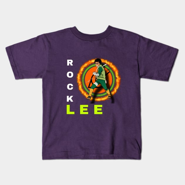 Hidden Leaf Warrior:  Rock Inner Gate Lee Kids T-Shirt by MADMATDesign